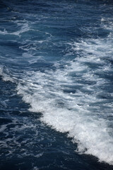 The beach foam in the sea is pure like silk