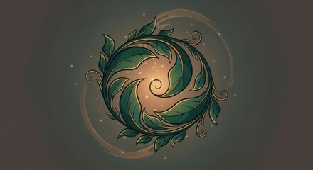 Mystical Orb of Nature with a Glowing Spiral Center.