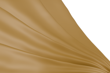 Abstract image of smooth, flowing warm tan fabric-like ripples cascading left, contrasted by a transparent upper right, outlined by a delicate, colorful dotted edge