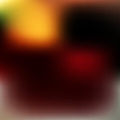 A mesmerizing fusion of warm yellow, deep red, and contrasting black hues creates a visually dynamic abstract background