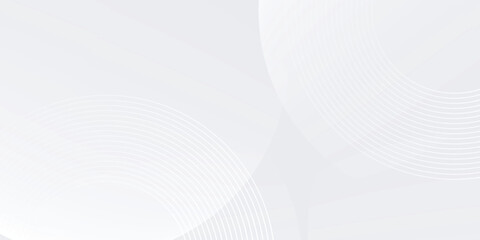 Simple white background with white circle lines digital future modern abstract