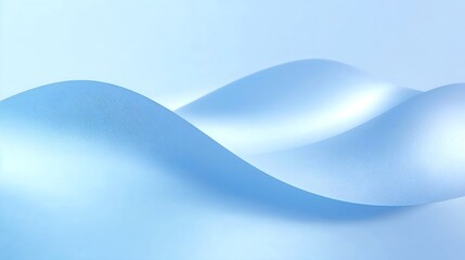 Obraz premium abstract light blue waves, evoking a sense of calmness and serenity. The flowing shapes create a mesmerizing visual effect