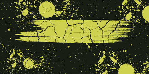 Yellow and blue background with halftone dot pattern elements. Abstract grunge brush background