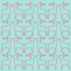VINTAGE REINDEERS CREATIVE XMAS PATTERN TEXTURE BACKGROUND VECTOR