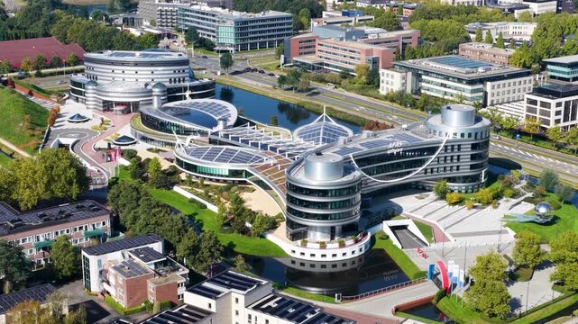 AFAS theater in Leusden, the Netherlands  from the air