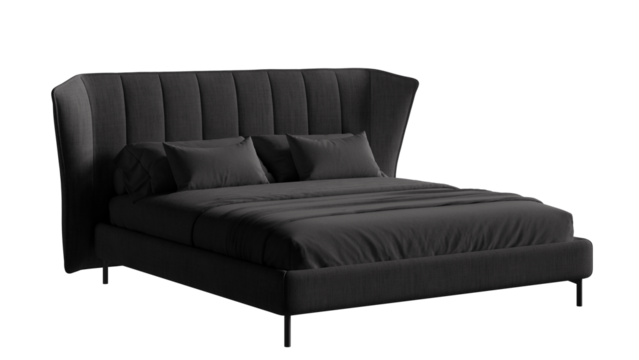Bed on an isolated background. Furniture for collages, graphics designs, and presentations.