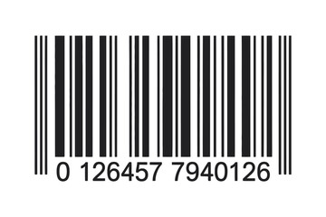 A barcode with black vertical lines and numbers below it on a white background, detailed close up view for product identification