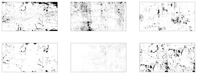 Set of Black and white grunge. 