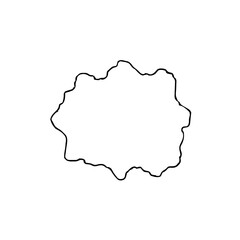 Fototapeta premium Business & Analytics – Thick Outline BW – area chart volatile