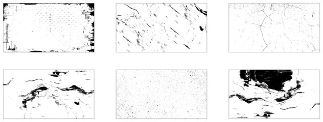 Collection of 6 grunge dust texture wall.