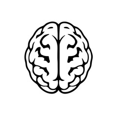 Health & Medical &ndash; Thick Outline BW &ndash; brain simplified sharp