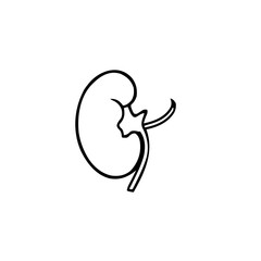 Health & Medical &ndash; Thick Outline BW &ndash; kidney sharp