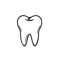 Health & Medical &ndash; Thick Outline BW &ndash; tooth sharp