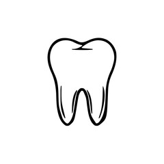 Health & Medical &ndash; Thick Outline BW &ndash; tooth outline