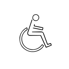 Health & Medical &ndash; Thick Outline BW &ndash; wheelchair symbol sharp