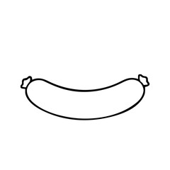 Food & Kitchen &ndash; Thick Outline BW &ndash; sausage sharp