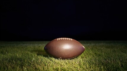 touchdown. American football centered on green field with professional lighting and soft shadows. event key visuals, club posters, designed for sports event promotions and stadium branding.