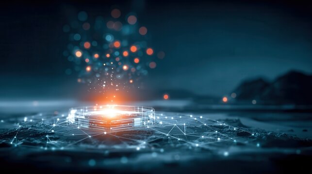 A radiant floating citadel channels logistic energy flows using celestial simulation and star linked connectivity while vigilant monitoring sustains operation guided 