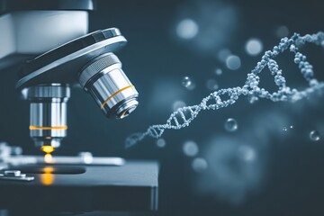 A satellite scanning a galaxy of organ and tissue structures, physics revealing evolution patterns, solution awaiting discovery