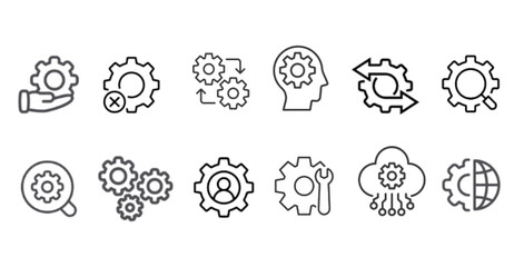 Minimal Settings Icons  Modern Line Style