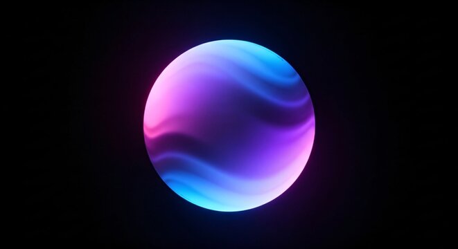 Stunning futuristic glowing orb with vibrant purple and blue hues, perfect for technology backgrounds and modern digital art projects that need a touch of sophisticated, sleek design - Powered by Adobe