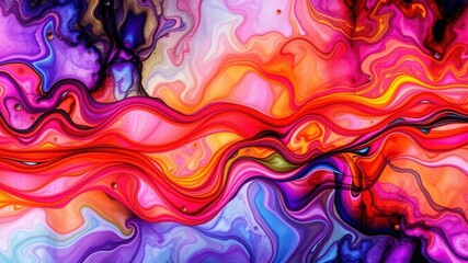 Vibrant Abstract Swirls of Color: A Mesmerizing Dance of Hues.