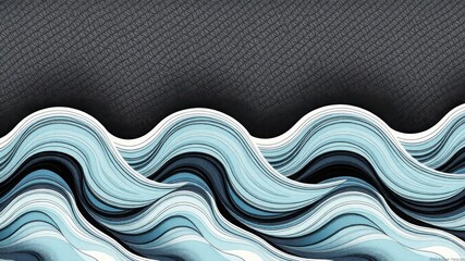Abstract waves with a dark textured background illustration.
