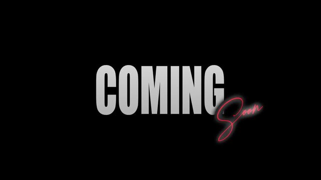 Coming Soon Title With Cinematic Animation