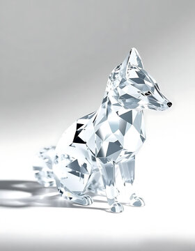 Cute Minimal Fantasy Pet Creature on White. generative ai