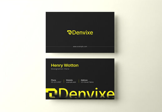 Corporate Branding Business Card Template with Modern Simple Design