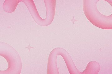 Abstract flowing pink liquid shapes with subtle texture and sparkling glitter accents on a soft pastel background