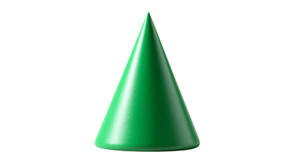 abstract green cone pyramid cap