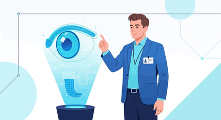 Exploring the future of biometrics with advanced eye scanning and digital authentication technology