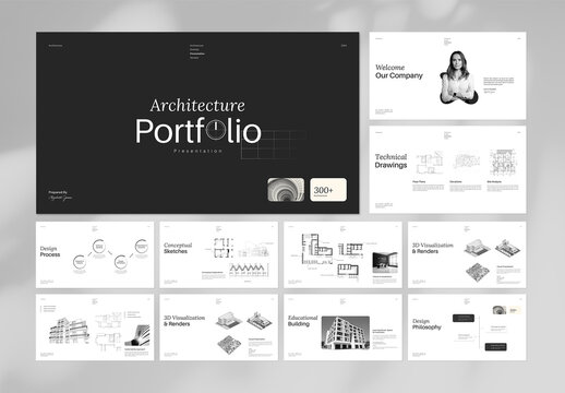 Architecture Portfolio Modern Presentation Template for Project Visualization