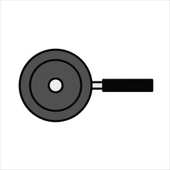 Fototapeta premium Frying Pan Vector Illustration – Nonstick Skillet Kitchen Appliance Icon