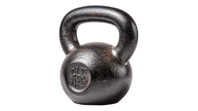 Modern adjustable kettlebell weight training equipment for strength exercise and home workout fitness routines displayed clearly on white background