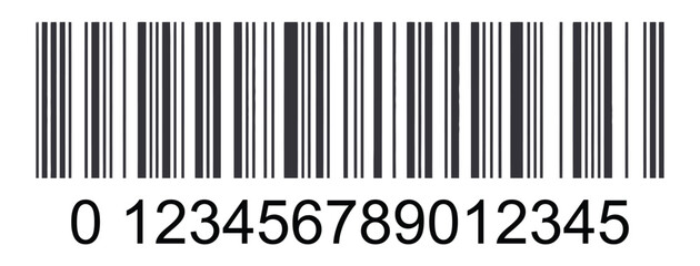 Barcode icon vector set, barcode icon isolated on white background, universal code for scanning products or items