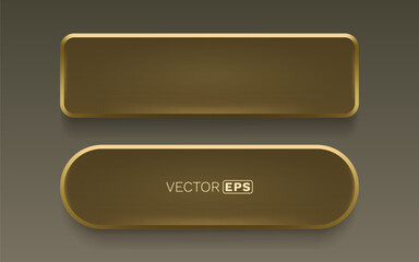 Premium golden metallic vector buttons and elegant design elements.