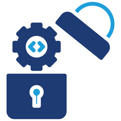Password Blue Color Icon