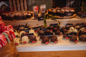 Vilnius, Lithuania - 12.15.2024 - Festive Christmas markets in European city center with stalls and warm holiday lights