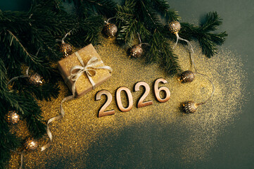 2026 text background. New year and business concept strategy.