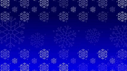 Looping blueSnowflake Background Pattern Elegant snowflakes falling slowly on a dark blue background with bokeh effect, creating a festive and magical winter atmosphere.  - Powered by Adobe