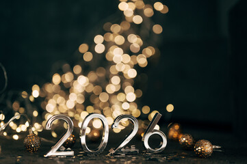 2026 text background. New year and business concept strategy.