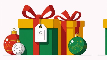 Christmas gift box icon isolated featuring a surprise present illustration with linear design in symbol form