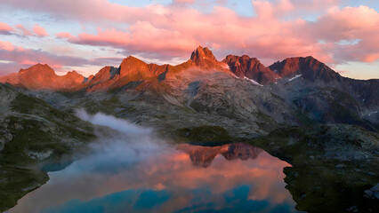 sunset in the mountains