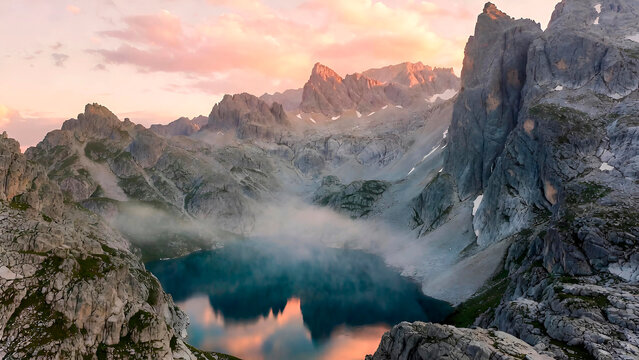 sunrise over the mountains