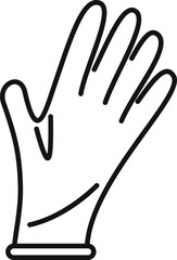 Protective cleaning glove showing open hand, ideal for hygiene and safety in domestic and professional environments