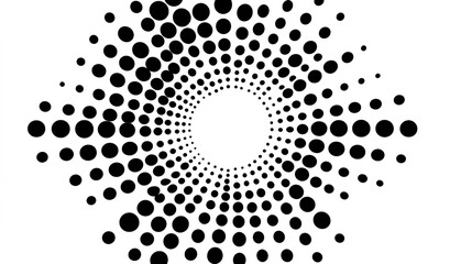 void. Dense dot pattern with single empty space at center, minimalist. wellbeing guides, coaching materials, designed for mental health education and mindfulness programs, clarifies learning.
