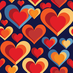 Colorful Heart Pattern Background