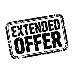Distressed stamp graphic announcing an extended offer